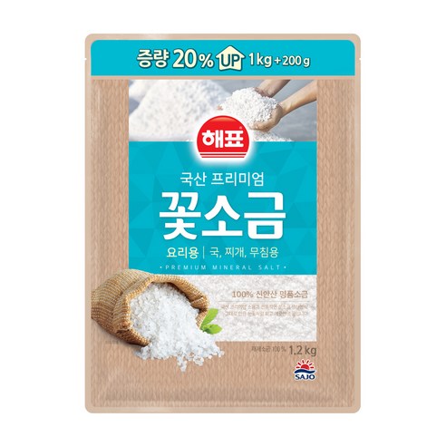 해표 꽃소금, 1.2kg, 1개