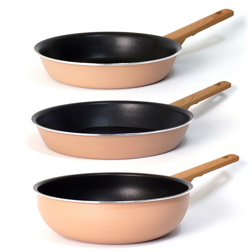 키친아트 몬트 인덕션 후라이팬 궁중팬 3종세트, 혼합색상, 후라이팬 24cm + 후라이팬 28cm + 궁중팬 28cm