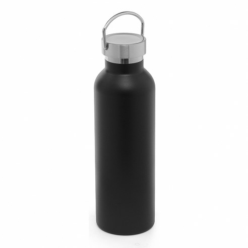 트리 이중스텐 진공 보온병, 블랙, 750ml