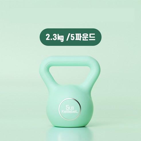 레전드C 홈트 전신운동 가정용 케틀벨, 1개, 2.3kg, 그린
