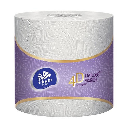 높은 품질과 만족도를 자랑하는 빈다 4Deluxe 4겹 엠보싱 롤 화장지