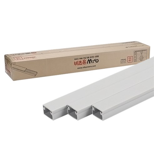 비츠온 PVC 사각 몰딩 3호, 회색, 100개