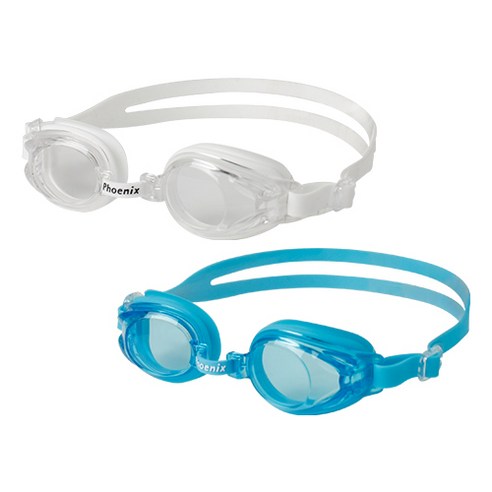 피닉스 아동용 수경 PN-509J, 화이트 + 아쿠아, 1세트