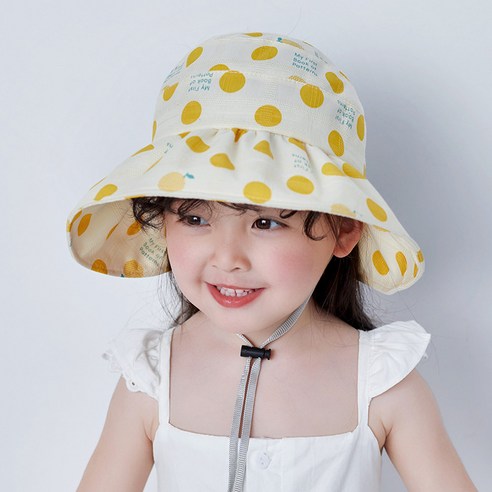 솜니움베베 여아용 와이어 도트 썬캡 챙모자