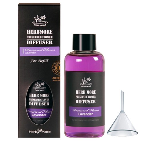 허브모아 프리져브드 디퓨저 리필, 라벤더, 100ml, 1개