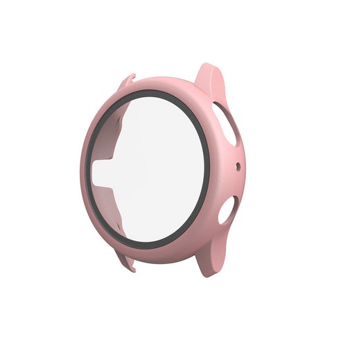 루아러블 갤럭시워치 액티브2 강화유리 올인원 풀커버 보호케이스 40mm, 로즈핑크