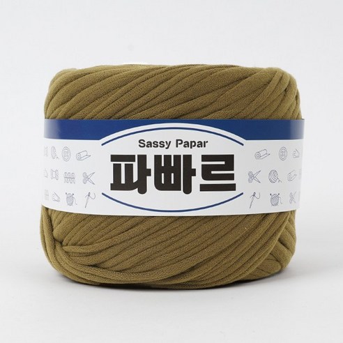 쎄비 파빠르 패브릭얀 뜨개실 500g, 65.카키브라운