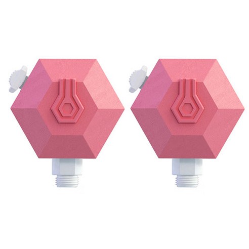몬스펫 반려동물 육각 샤워헤드 브러쉬, 핑크, 2개