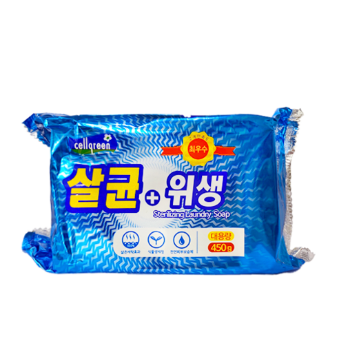 동서씨앤지 살균 + 위생 대용량 세탁비누, 450g, 2개 빨래비누