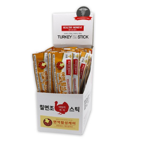 헬시모먼트 기능성 강아지 스틱 간식 면역 활성 케어 12g x 40p, 칠면조맛, 1개