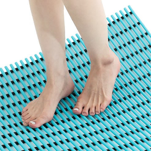컴포리빙 욕실 미끄럼방지매트 일반 90 x 200 cm, 하늘