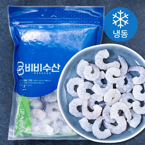 오션스글로벌 비비수산 흰다리 생새우살 2개입 (냉동), 400g(중, 31/50), 1봉