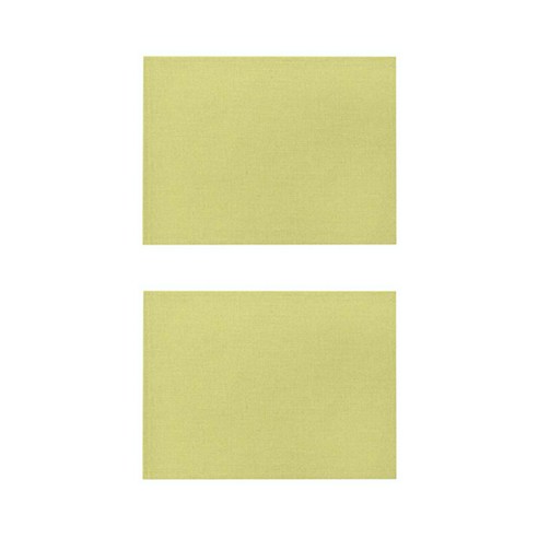 베이직 컬러 방수 린넨 미끄럼방지 플레이스 매트 2P, 006, 32 x 21 cm