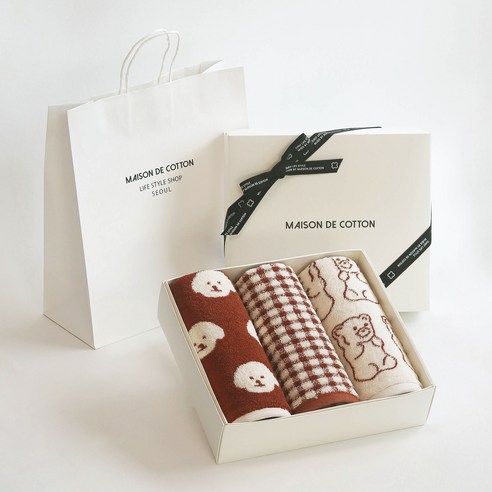 포근함과 사랑스러움의 조화: 메종드코튼 호텔타월 선물세트의 섬세한 감동 수건세트