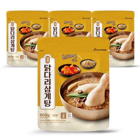 바른 닭다리삼계탕 600g, 5개