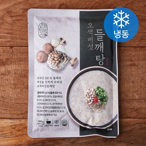 지리산처럼 오색버섯 들깨탕 1~2인분 (냉동), 500g, 2팩