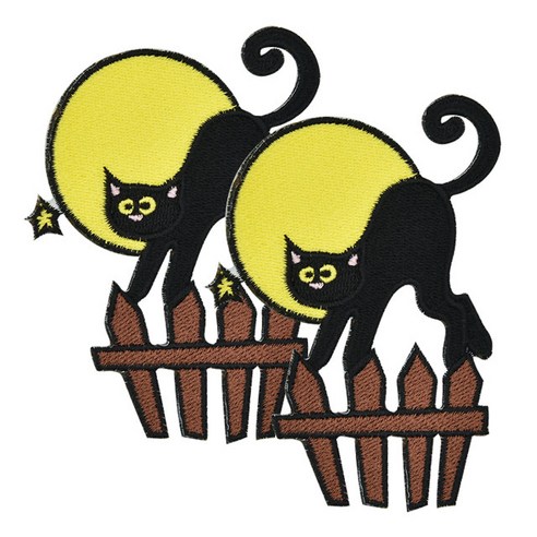 할로윈 자수 와펜, 달밤의 고양이, 2개