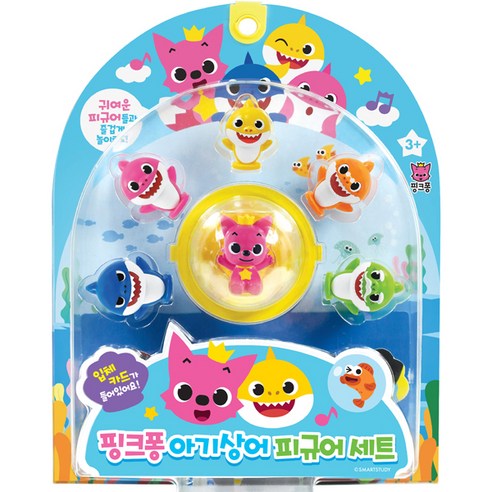 핑크퐁 아기상어 피규어 세트, 1세트