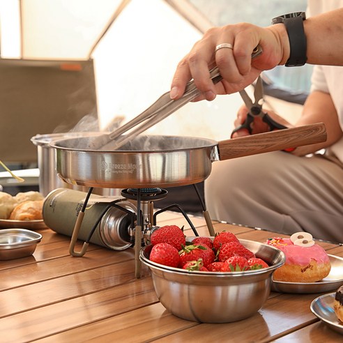 내구성 있고 청소가 쉬우며 다기능적인 브리즈문 캠핑 코펠 세트