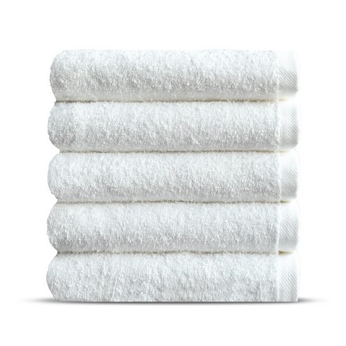 타월리스트 데일리 코마사 호텔수건 130g 20수 코마사, 밀크화이트, 5개