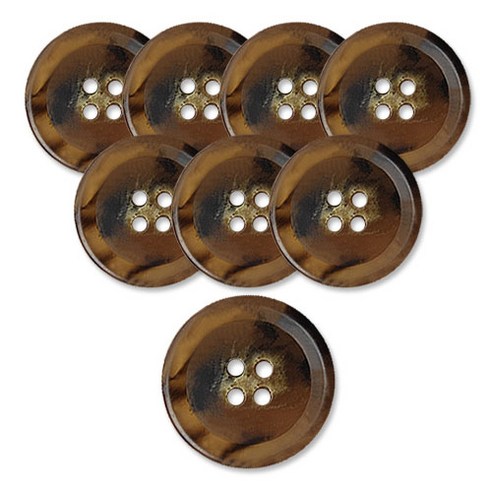 동대문단추왕 무광 코트 가디건 단추 25mm, 브라운잡스, 8개