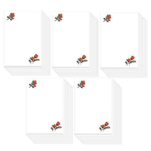 한국의 꽃 캘리그라피 무지엽서, 겨울 동백, 100개