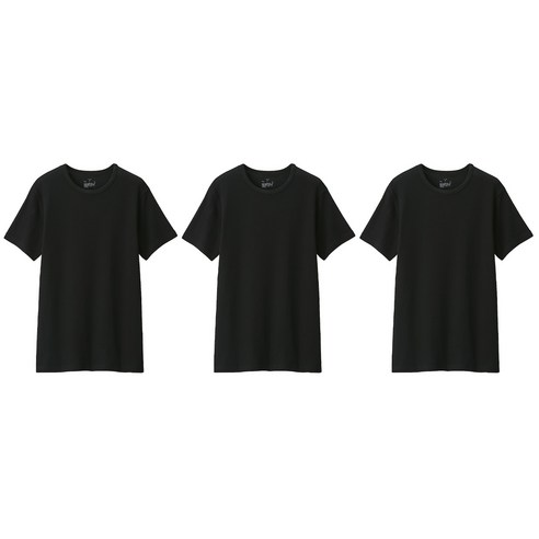 무인양품 남성용 MUJI 면 반소매 티셔츠 FAA21A1S 3p