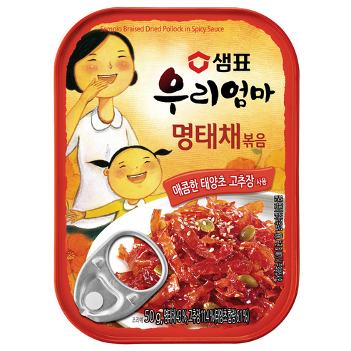 샘표 우리엄마 명태채볶음, 50g, 4개