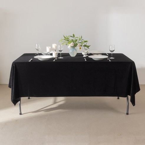 생활방수 테이블보, IVORY, 270 x 155cm 호텔식탁보 Best Top5 18 대성섬유 벨벳 루핑 테이블보, 블랙, 중(220 x 150 cm)