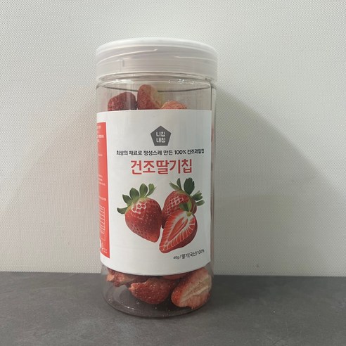 니칩내칩 상큼함이 살아있는 용기형 동결건조 딸기, 1개, 40g