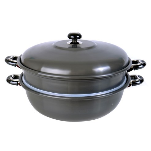 유진 경질 대형 찜기 찜솥 업소용 가정용 만두 찜기 2단, 38cm, 1개