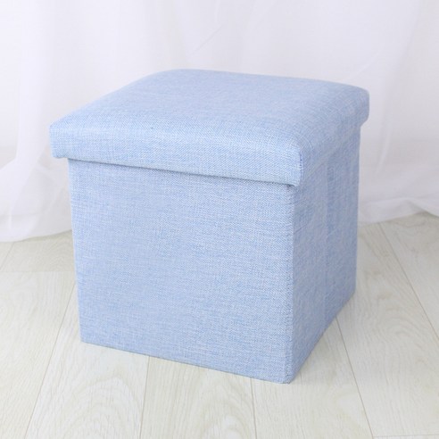 핏사 접이식 수납 낮은 풋스툴 25 x 25 x 25 cm, 하늘