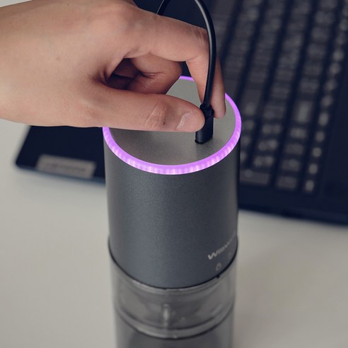 커피 애호가를 위한 최고의 커피 그라인더: 위즈웰 무드라이트 무선 전동 커피그라인더 차콜