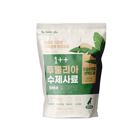 우리주 가수분해 투뿔리아 강아지 수제사료, 동애등에, 800g