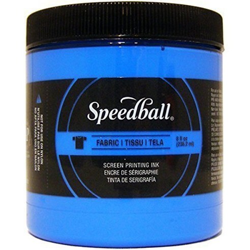 스피드볼 패브릭 실크스크린 잉크, Fluorescent Blue, 236.2ml