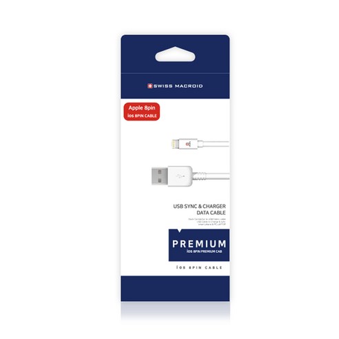 스위스맥로이드 애플 8핀 USB 케이블 STDC-100WI8, 혼합색상, 1개