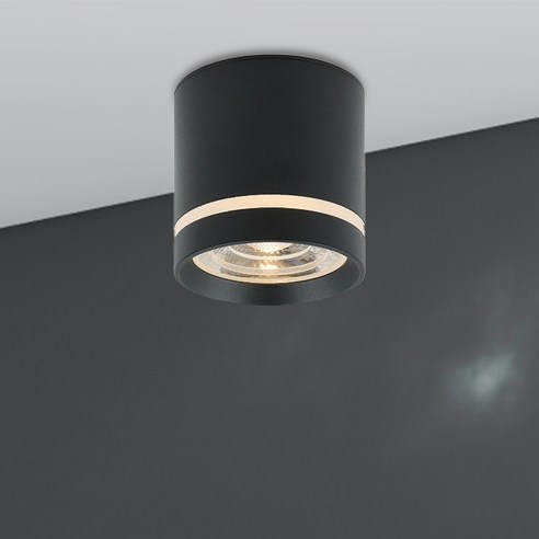 원하 인테리어 마샤 LED 직부등 85 x 88 mm 전구색 COB 10W, 블랙