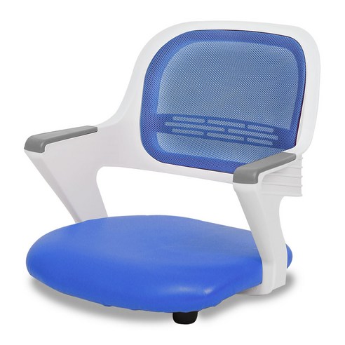 체어포커스 알라딘 좌식의자 AL-D250 WH, 화이트(바디), 인조가죽(블루)