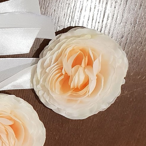 올리브파티 브라이덜샤워 웨딩 꽃팔찌, 피치플라워, 2개