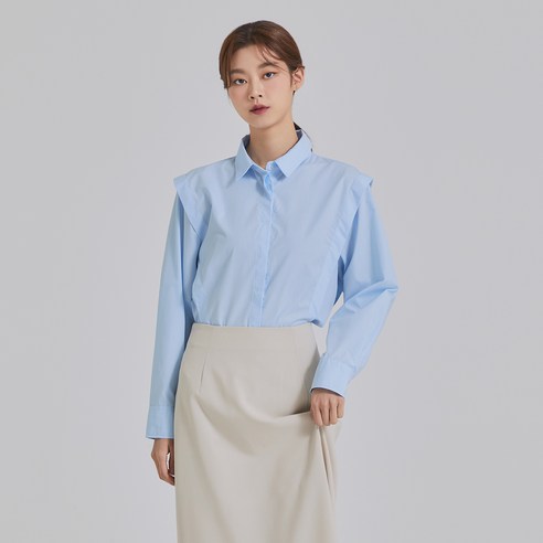 미쏘 여성용 턱 디테일 셔츠