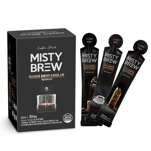 미스티브루 더치커피 콜롬비아 수프리모 액상스틱, 25ml, 30개입, 1개