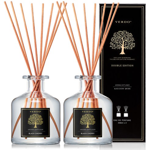 베르도 니치 디퓨저 실내 방향제 250ml 2p 세트, 블랙체리, 1세트