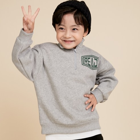바오밥나무 아동용 브레드 기모 아노락 맨투맨