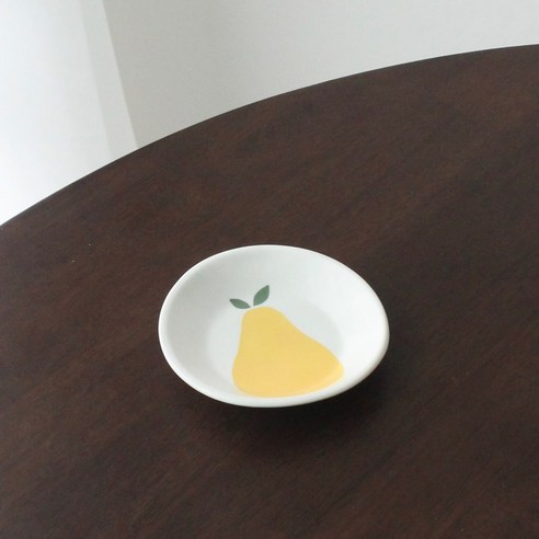 다송메이드 파레트 미니 접시 S, 서양배(화이트 + 노랑 + 주황 + 그린), 1개