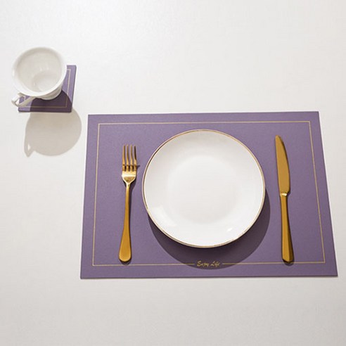 빈테리어 골드라인 스퀘어 테이블매트 2p, TYPE 03, 43 x 30 cm