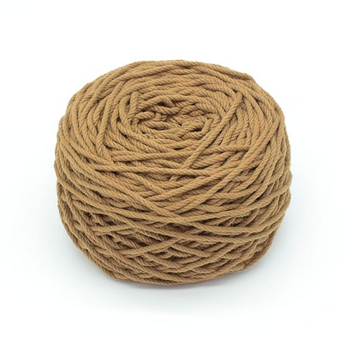 마크라메 색상면사 얇은 뜨개실 2.5mm 100g, 03 커피, 70m