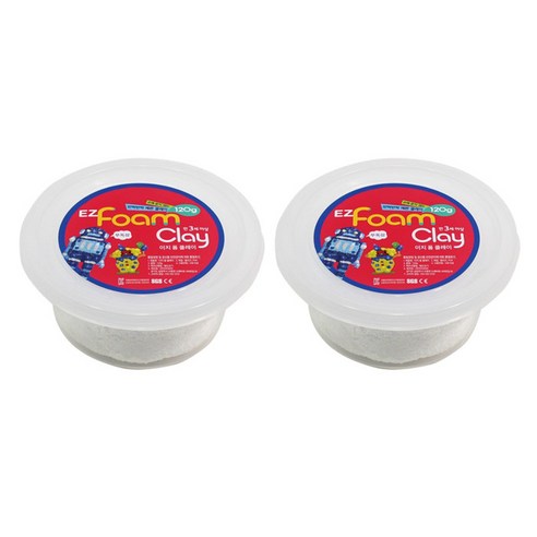 이지피아 이지 샤이니 폼클레이 2p, 백색, 2개
