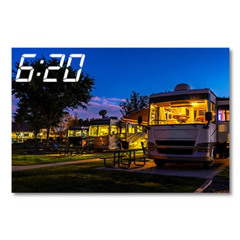 홈마인 LED 캔버스 프린팅 액자 시계 캠핑, 600-HM-CAMPING-29
