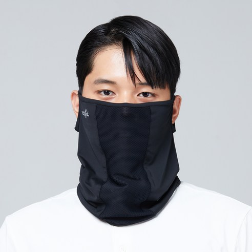 액티핏 자외선 차단 스포츠 마스크, 블랙, 1개