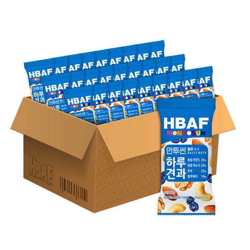 HBAF 먼투썬 하루견과 블루, 2kg, 1박스 – 먼투썬 블루 2kg, 1박스